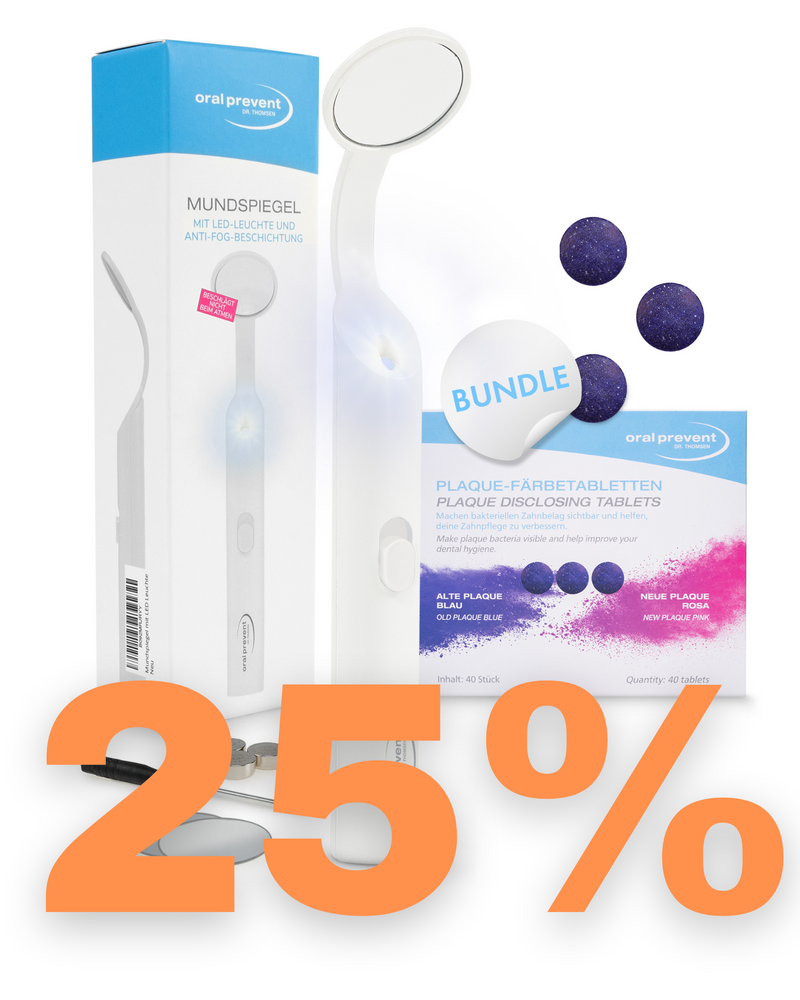 Plaque-Detektiv Starter-Set I Erkenne deine Schwachstellen beim Zähneputzen I Gib Karies und Parodontitis keine Chance