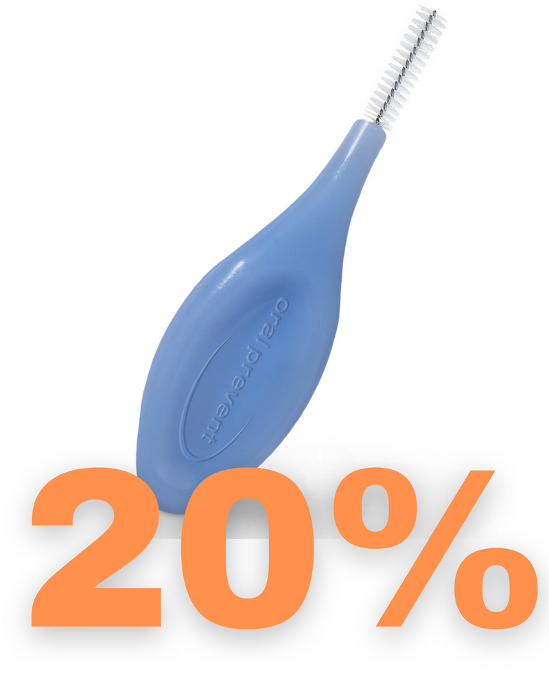 ORAL PREVENT Interdentalbürsten Smart Grip - Zahnreinigung für die Zwischenräume - Zahnzwischenraumbürste - Zahnstein-/Kariesprävention - 6er Beutel