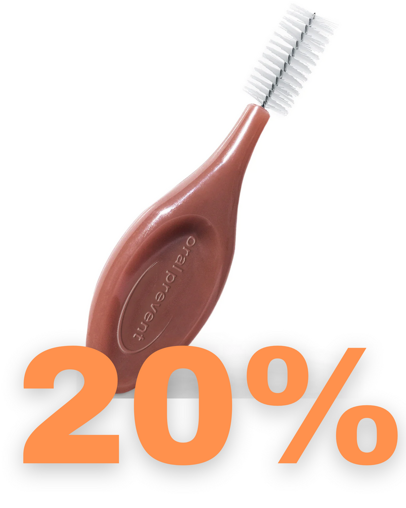 ORAL PREVENT Interdentalbürsten Smart Grip - Zahnreinigung für die Zwischenräume - Zahnzwischenraumbürste - Zahnstein-/Kariesprävention - 6er Beutel