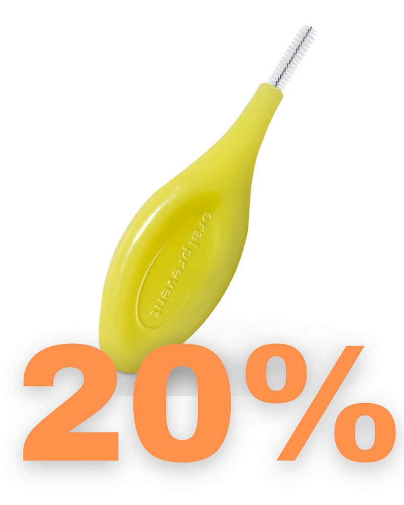 ORAL PREVENT Interdentalbürsten Smart Grip - Zahnreinigung für die Zwischenräume - Zahnzwischenraumbürste - Zahnstein-/Kariesprävention - 6er Beutel