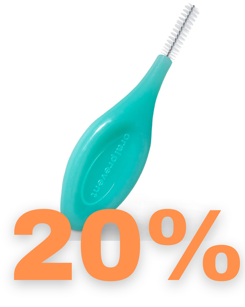 ORAL PREVENT Interdentalbürsten Smart Grip - Zahnreinigung für die Zwischenräume - Zahnzwischenraumbürste - Zahnstein-/Kariesprävention - 6er Beutel