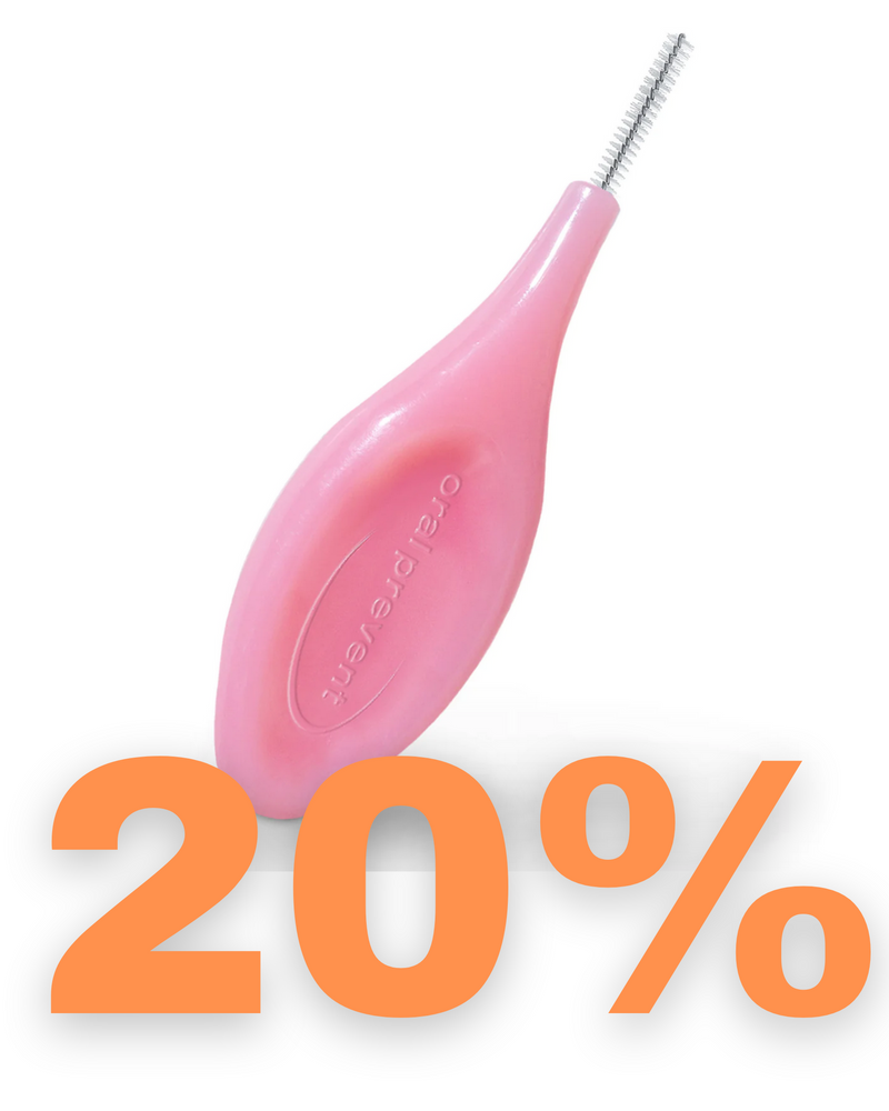 ORAL PREVENT Interdentalbürsten Smart Grip - Zahnreinigung für die Zwischenräume - Zahnzwischenraumbürste - Zahnstein-/Kariesprävention - 6er Beutel