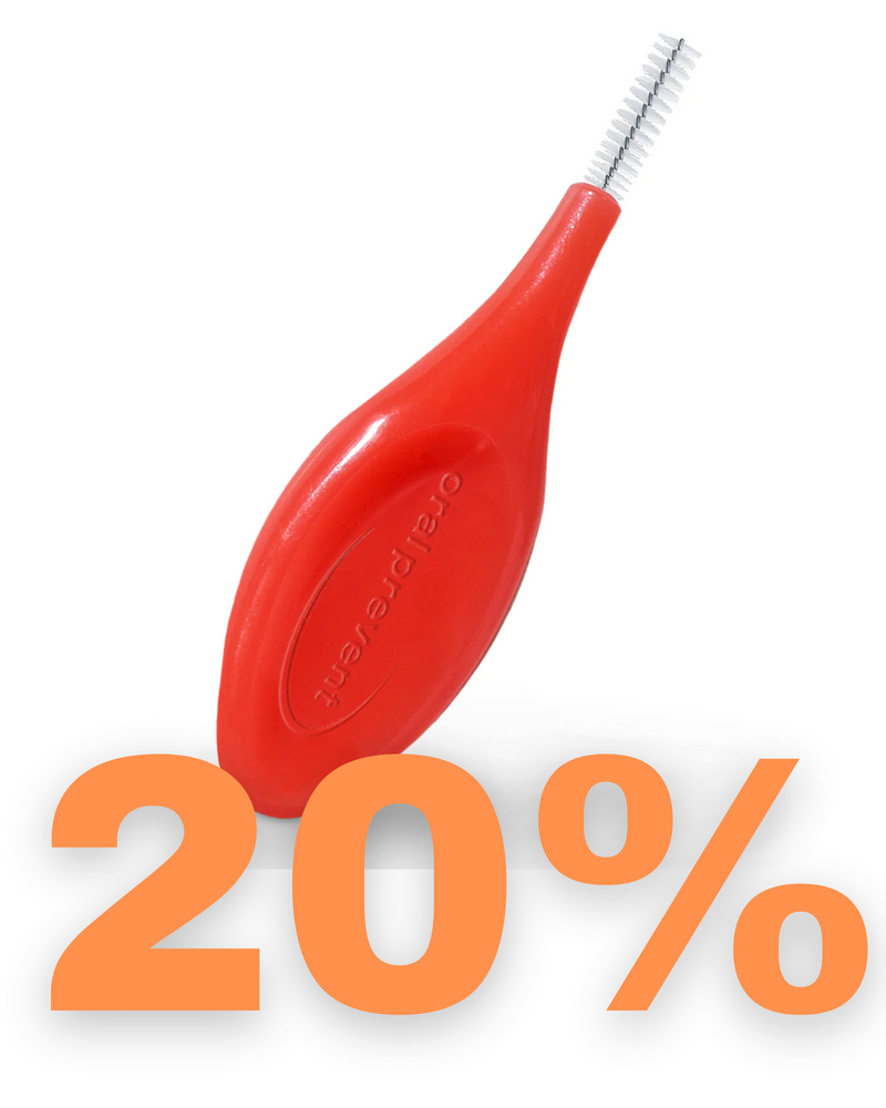 ORAL PREVENT Interdentalbürsten Smart Grip - Zahnreinigung für die Zwischenräume - Zahnzwischenraumbürste - Zahnstein-/Kariesprävention - 6er Beutel