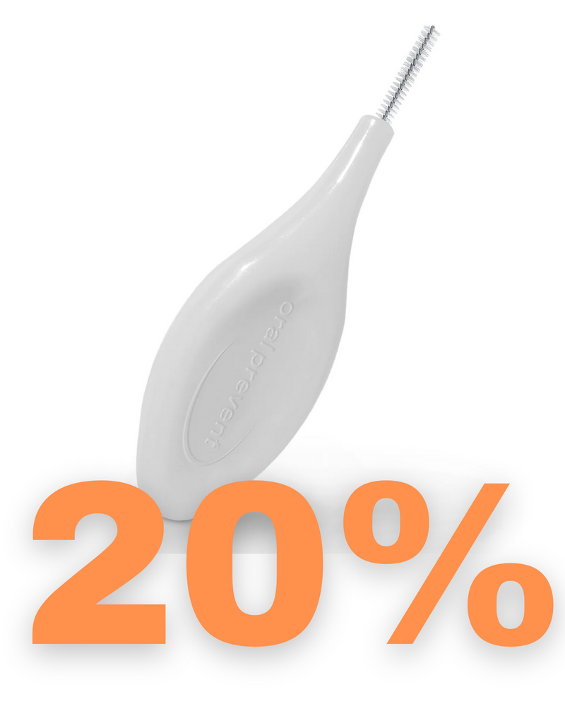 ORAL PREVENT Interdentalbürsten Smart Grip - Zahnreinigung für die Zwischenräume - Zahnzwischenraumbürste - Zahnstein-/Kariesprävention - 6er Beutel