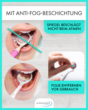 
            
                Laden Sie das Bild in den Galerie-Viewer, ORAL Prevent Mundspiegel mit LED-Licht - Dentalspiegel für eine bessere Zahnpflege - Zahnarztspiegel mit Anti-Fog-Beschichtung - Zahnpflegespiegel
            
        