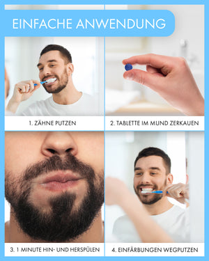 ORAL PREVENT Plaque Färbetabletten - Zahnfärbetabletten für Kinder/Erwachsene - Kautabletten Plaque - Zahnbelag einfärben - Erythrosinfrei - 10 Stück